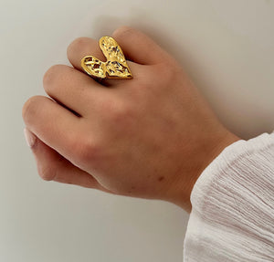 Florence Heart Ring Gold