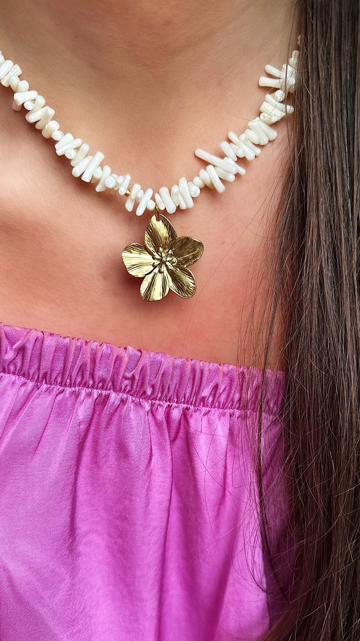 Handmade Babette Necklace Gold