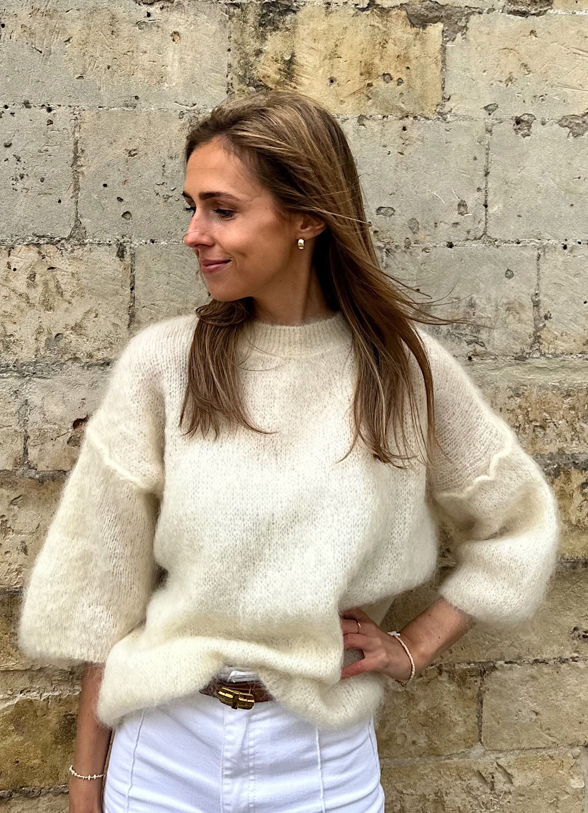 Mohair Trui Estelle - Ecru