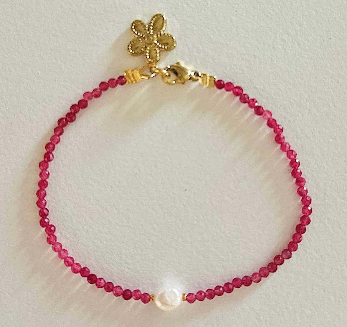 Handmade Félice Bracelet Bordeaux Gold