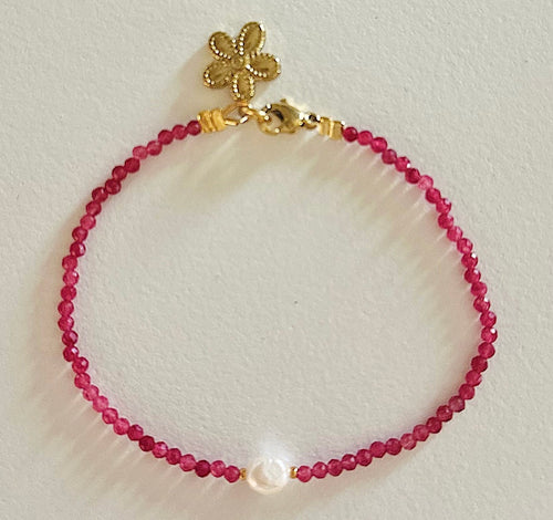 Handmade Félice Bracelet Bordeaux Gold