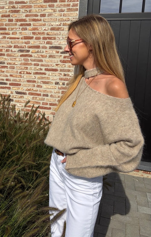 Lange mouw Eloise knit - Beige