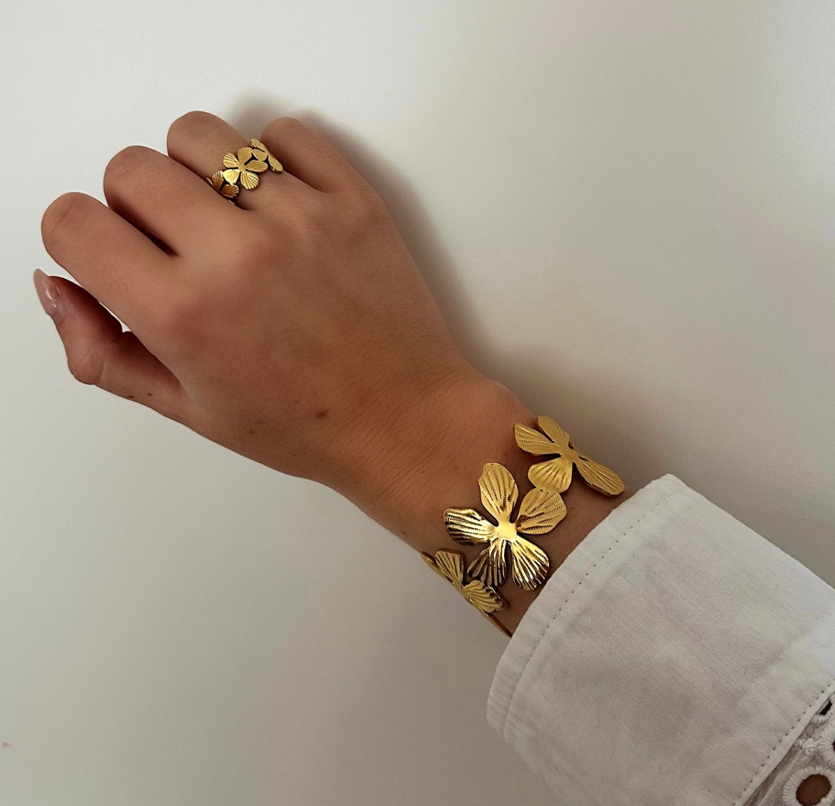 Amélie Flower Ring Gold