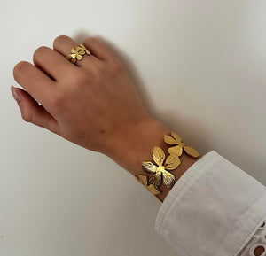 Amélie Flower Ring Gold