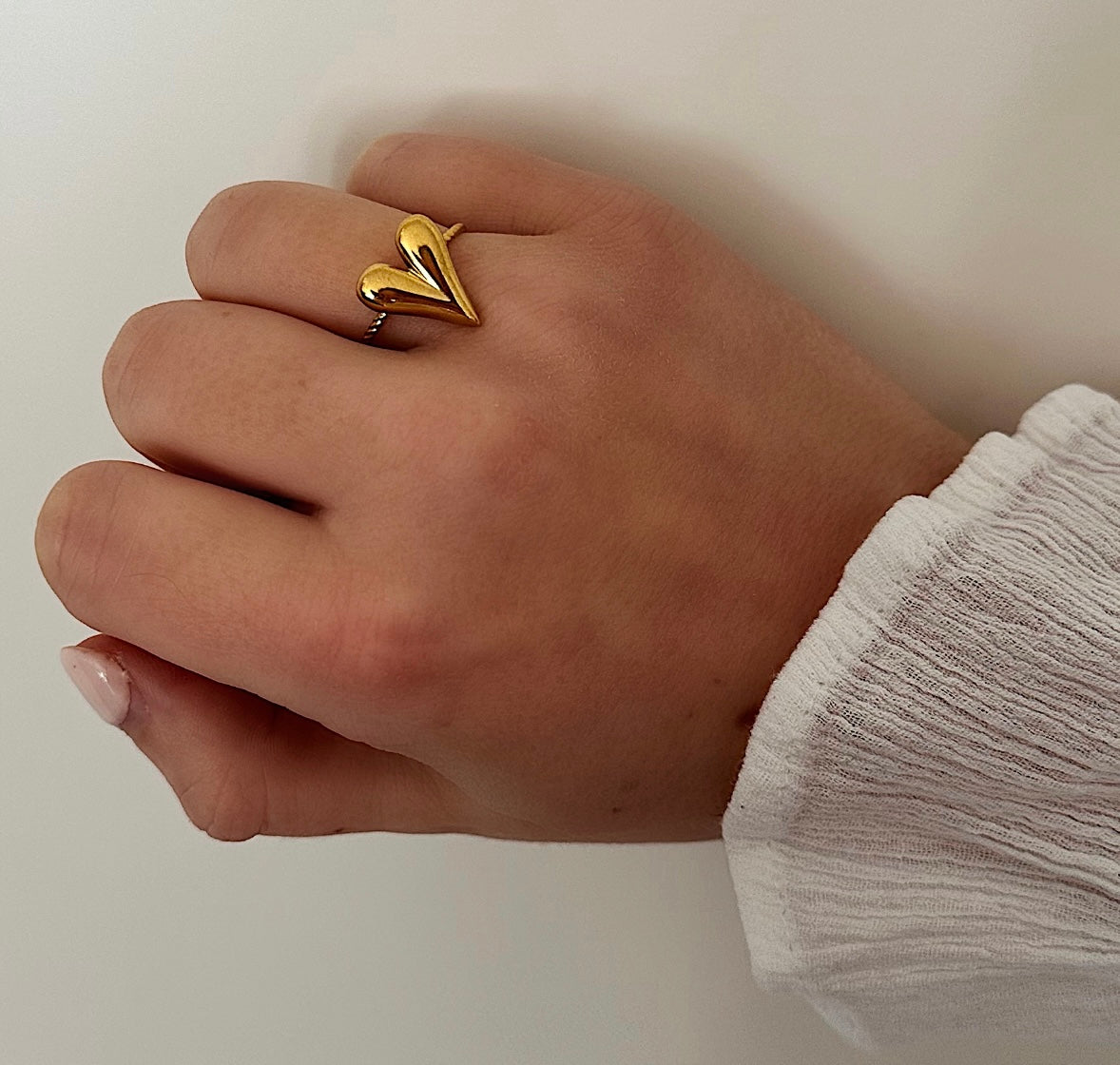 V-Heart Ring Gold