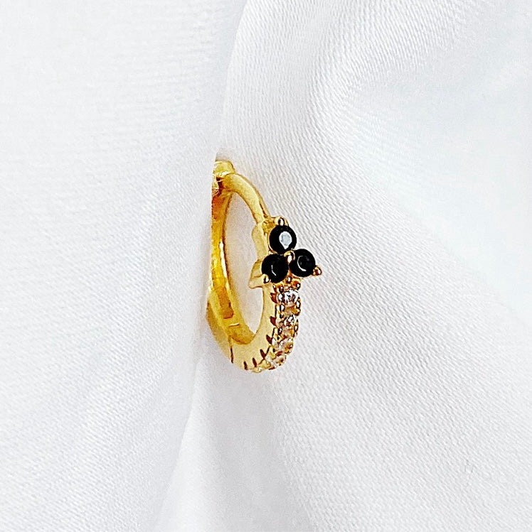 Black Zola Hoop Gold