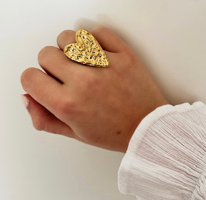 Big Heart Ring Gold