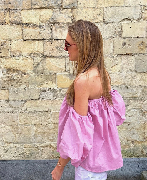 Fleur off shoulder top
- roze