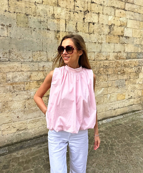 Open back top - roze
