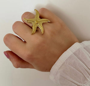 Starfish Ring Gold