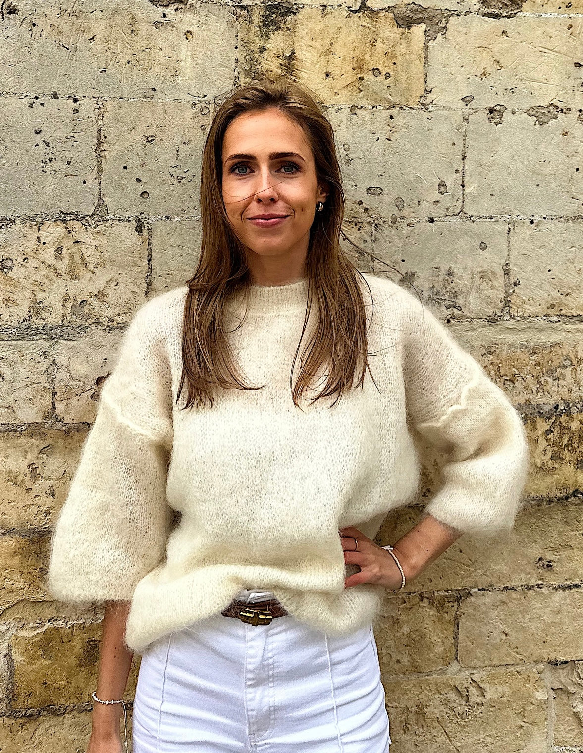 Mohair Trui Estelle - Ecru