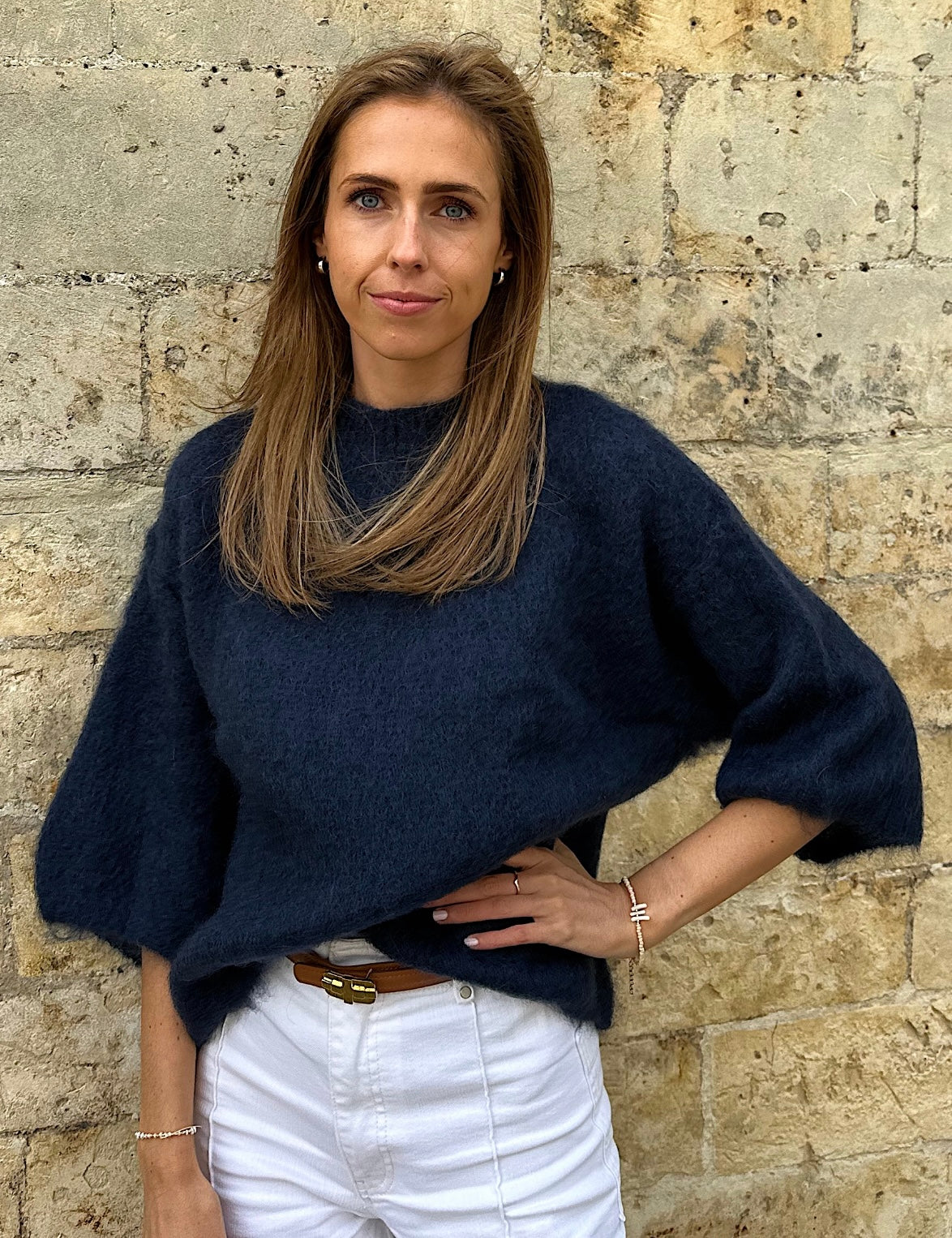 Mohair Trui Estelle - Navy Blue