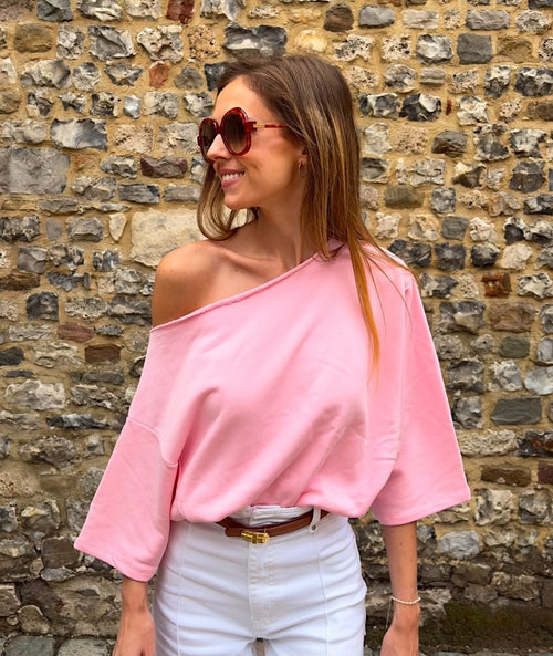 Lucette off shoulder blouse - Roze
