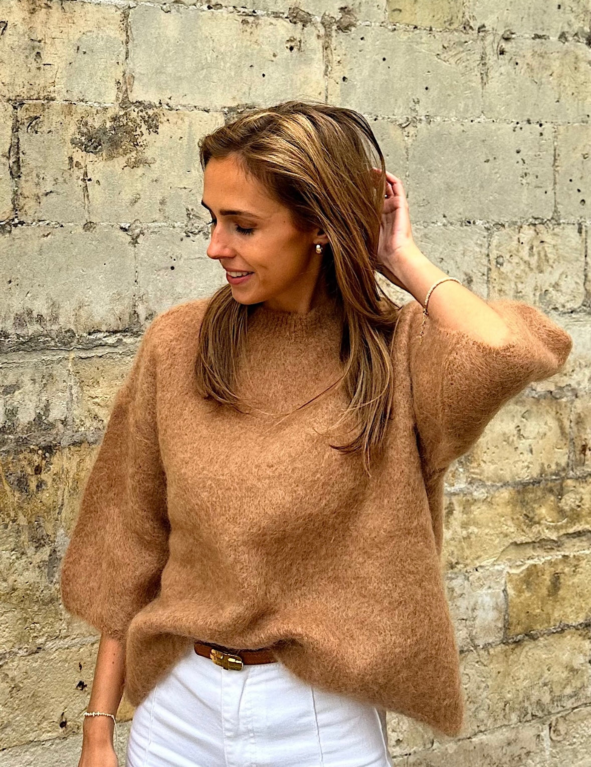 Mohair Trui Estelle - Camel