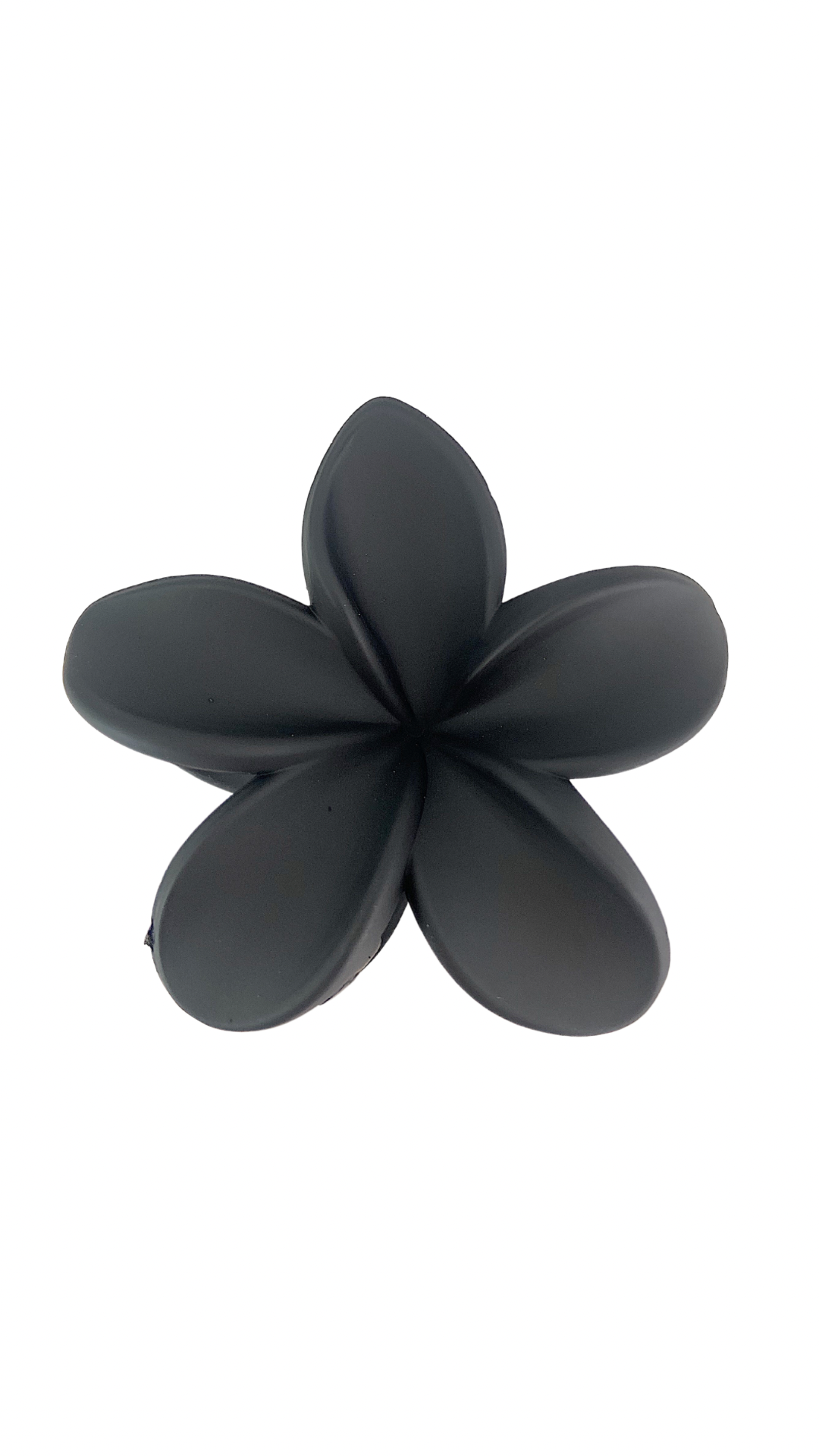 FLOWER HAIR CLIP MAT BLACK