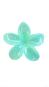 FLOWER HAIR CLIP GLOSSY MINT