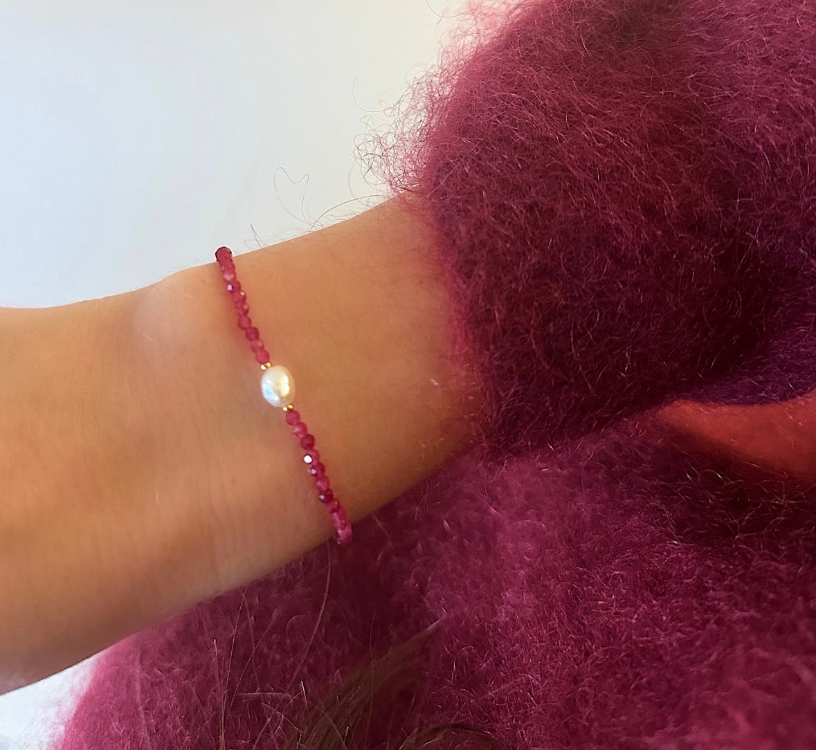 Handmade Félice Bracelet Bordeaux Gold