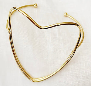 Big Heart Bracelet Gold