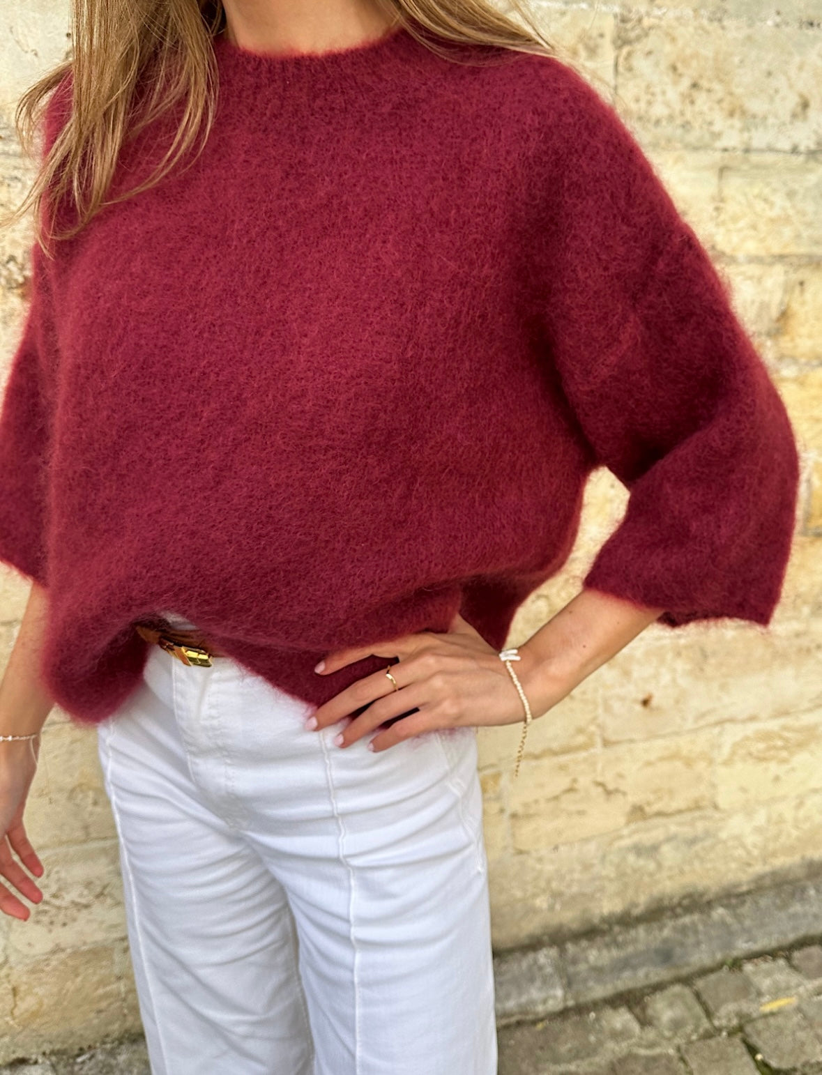 Mohair Trui Estelle - Bordeaux