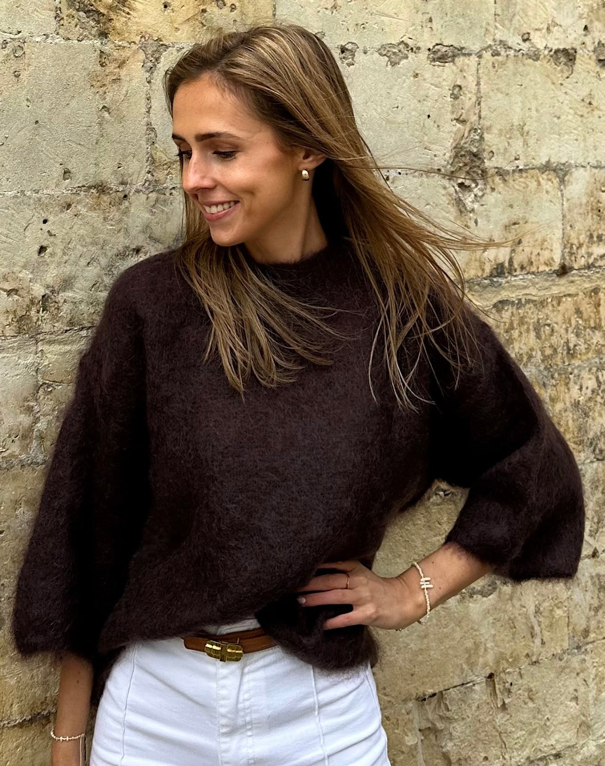 Mohair Trui Estelle - Chocolate