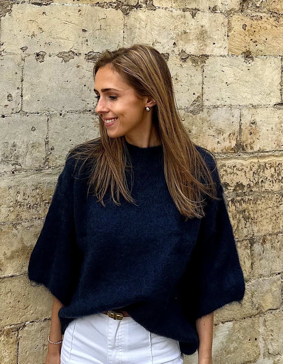 Mohair Trui Estelle - Navy Blue