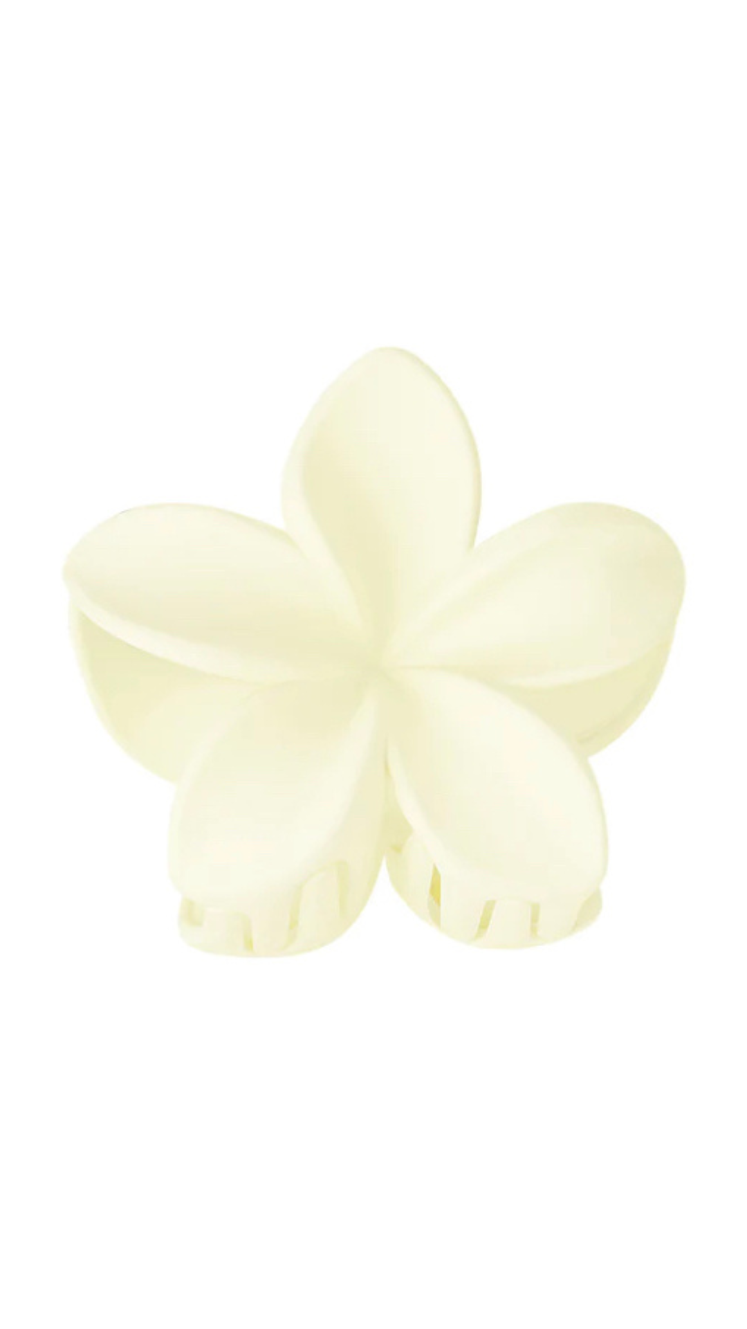 FLOWER HAIR CLIP MAT VANILLE