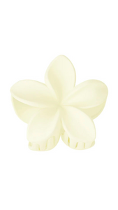 FLOWER HAIR CLIP MAT VANILLE