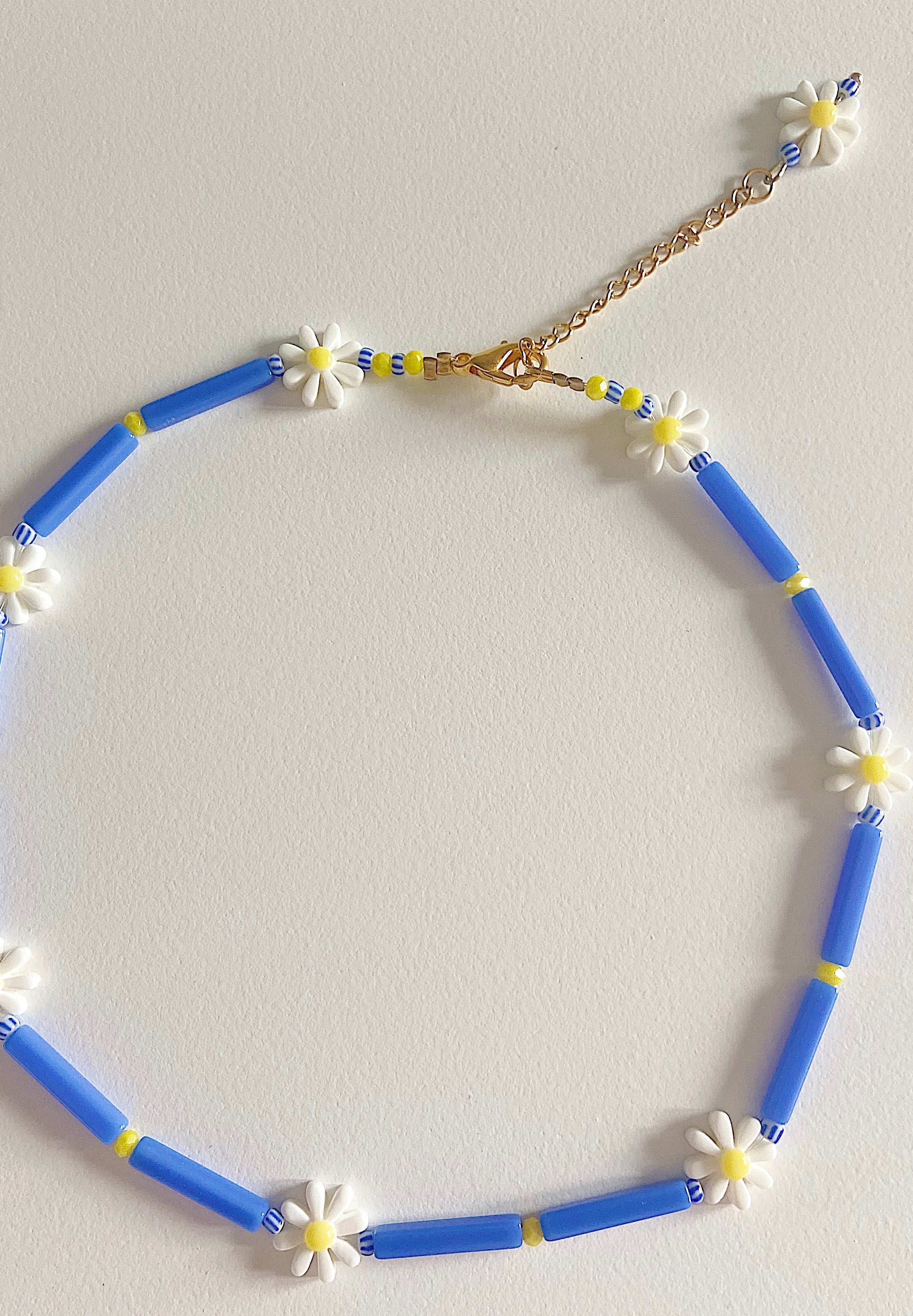 Handmade Daisy Necklace Gold