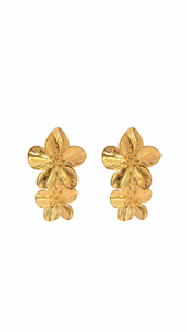 Flower Earrings Gold