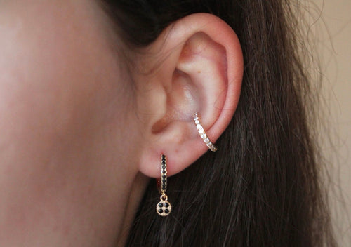 Shining Earcuff Gold White