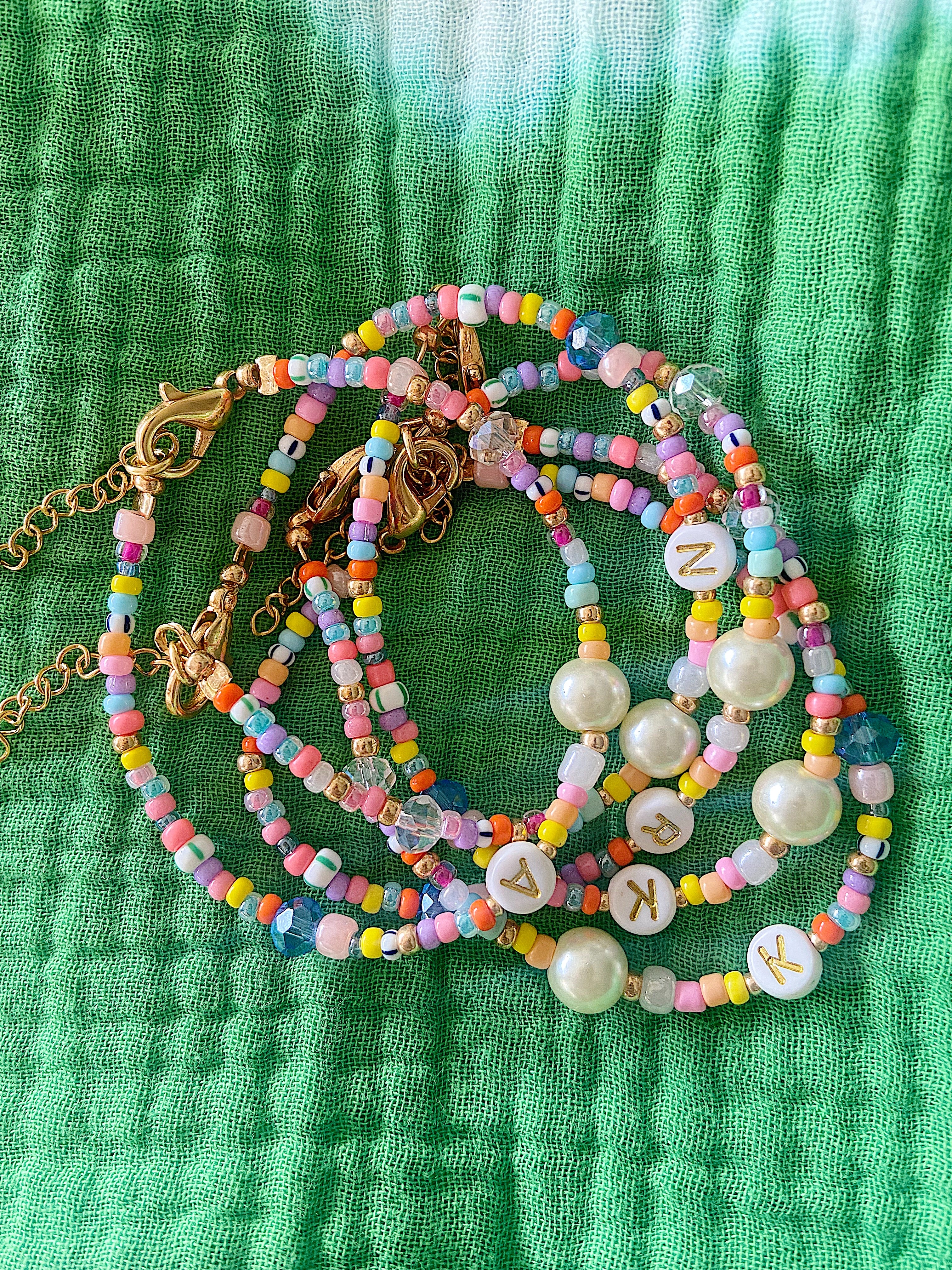 Handmade Initial Bracelet Gold