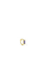 Mini Baguette Hoop Gold Lila