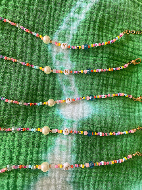 Handmade Initial Bracelet Gold