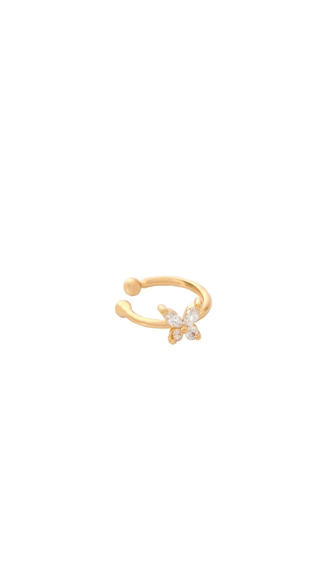 Earcuff Diamond Butterfly Gold