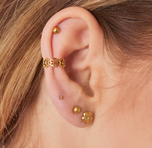 Earcuff Daisy Gold